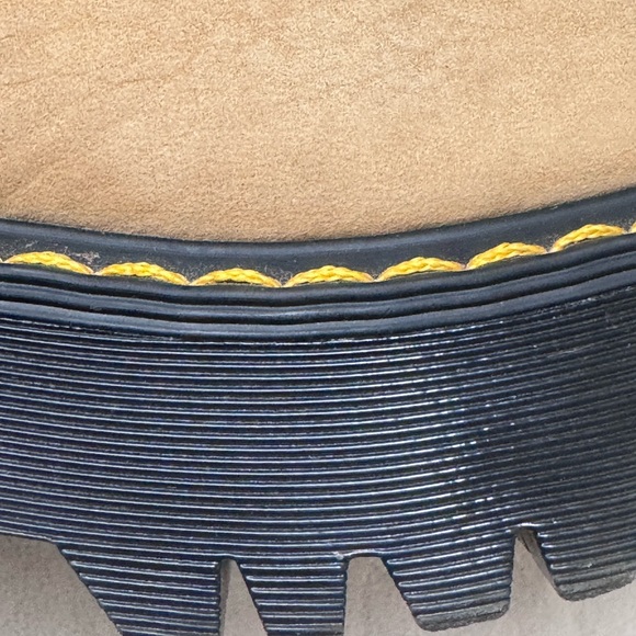 Dr. Martens | Tan Leather Platform Combat Boots Rare Color | Chunky Sole - Picture 8 of 8